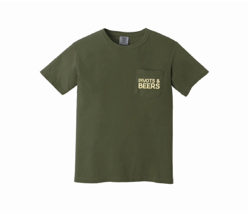 Pivots & Beers Pocket Tee - Sage
