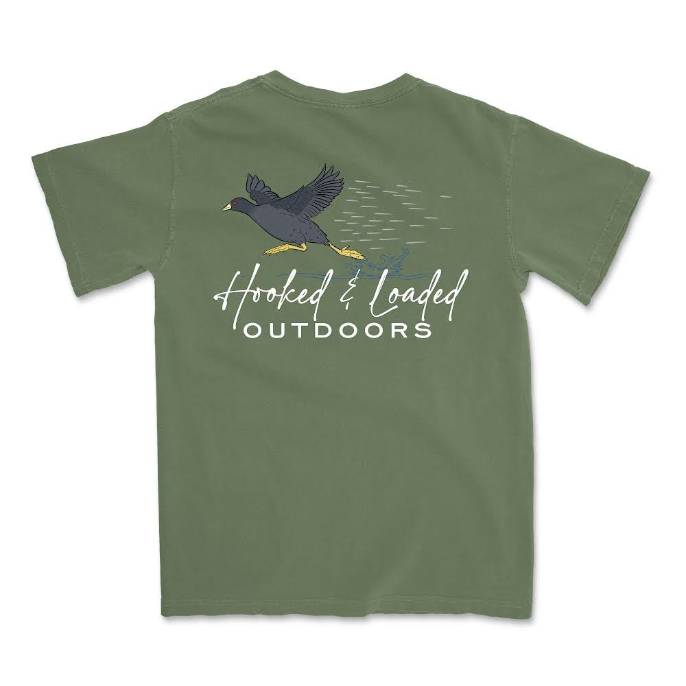 Shootin Coot's Pocket Tee - Moss