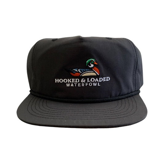 Woodie Waterfowl All Black Rope Hat