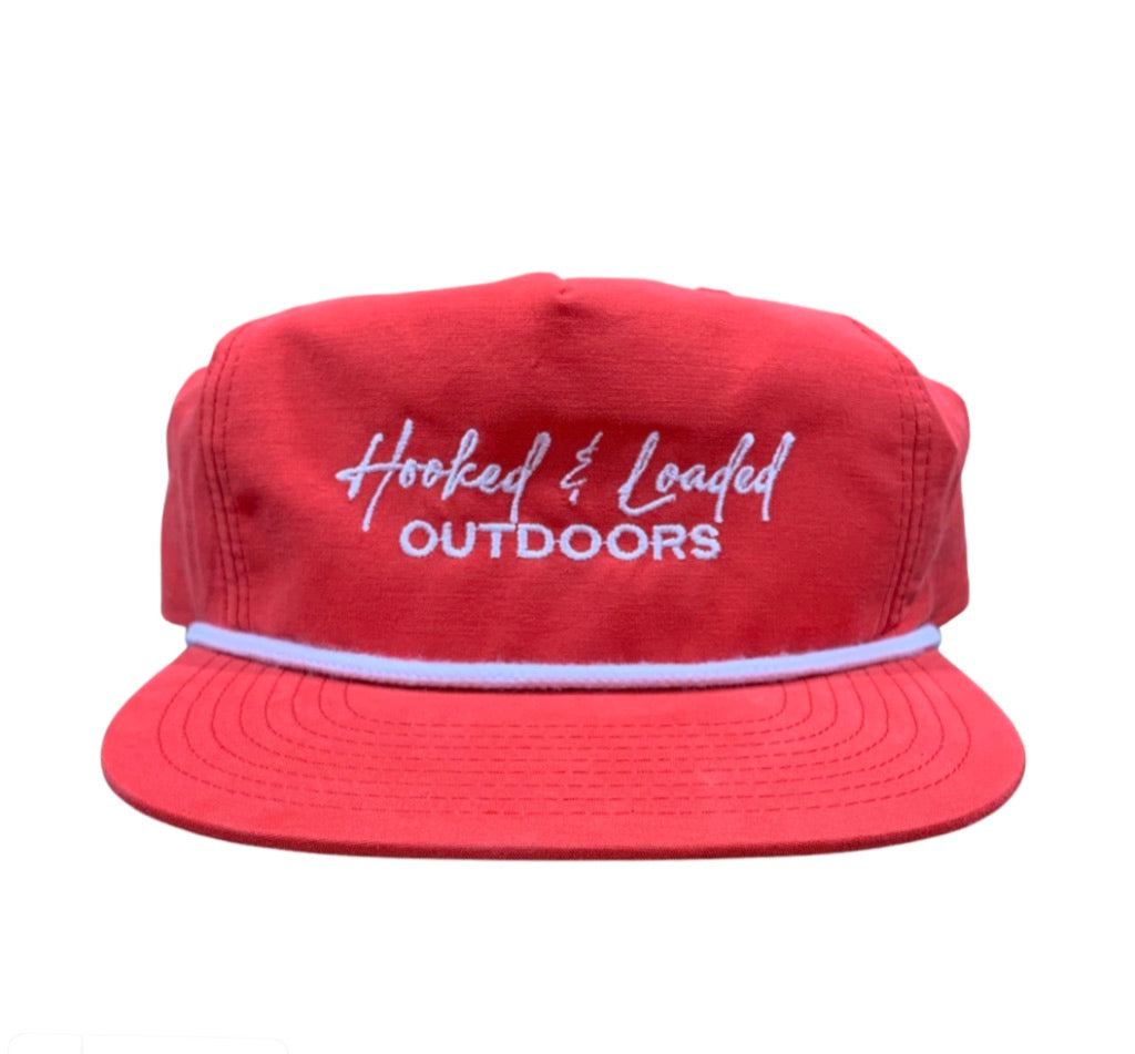 H.L.O Red / White Rope Hat