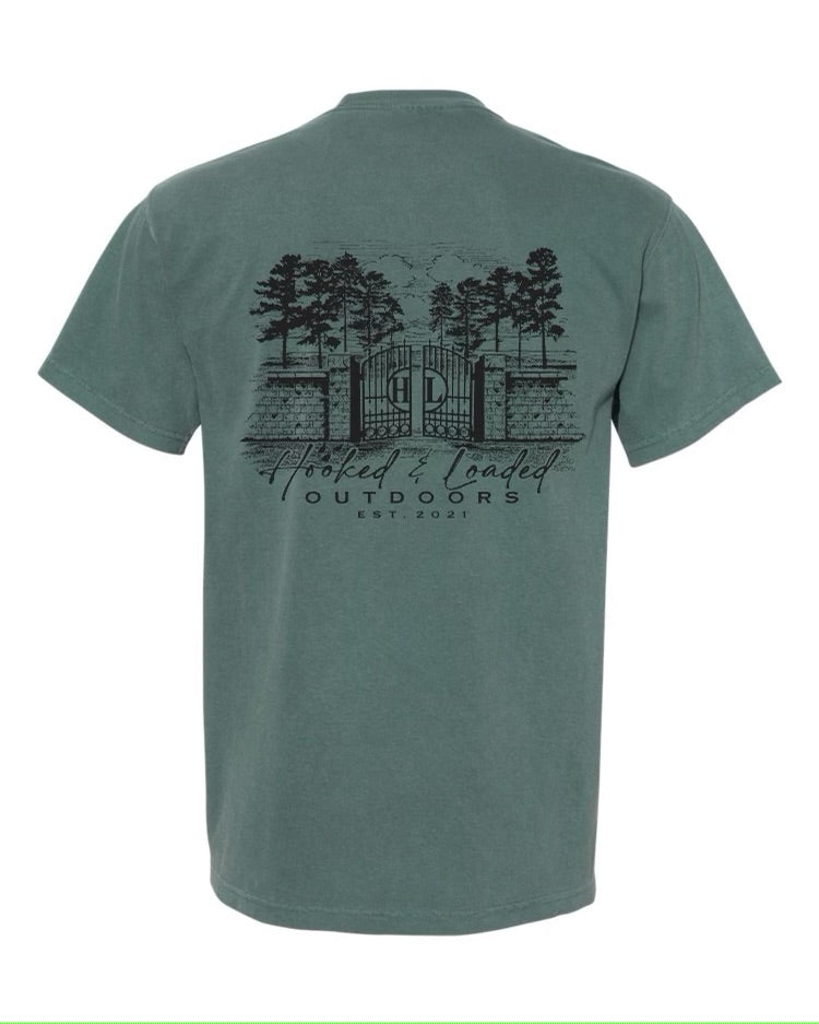 Plantation Gates Pocket Tee - Blue Spruce