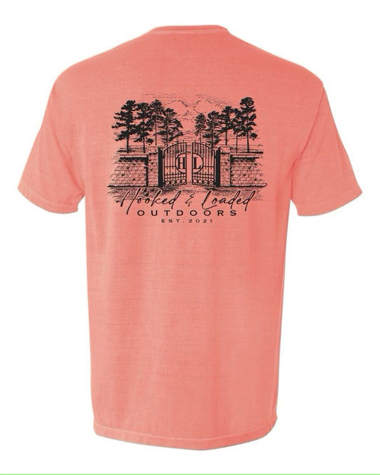 Plantation Gates Pocket Tee - Terracotta